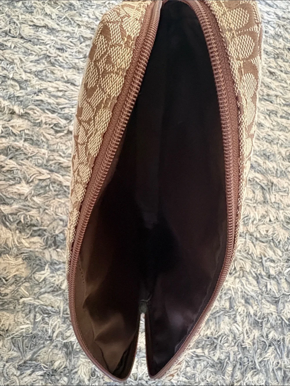 Coach Signature Canvas Tech Sleeve in Brown and Tan